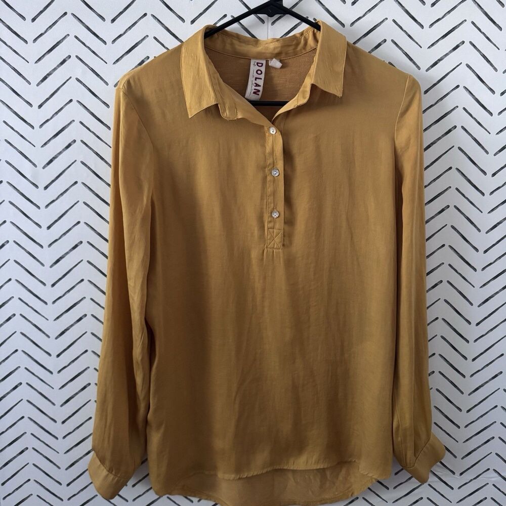 Anthropologie Dolan Left Coast Collection‎ Steinbeck Tunic Top Mustard XS